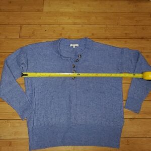Women's Madewell Cornflower Blue Henley Sweater Xxsmall